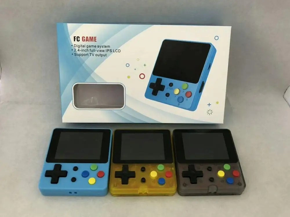 New FC188 Retro Handheld Game Console 188in1 games 128M Digital game system 2.4inch full view IPS LCD support TV output
