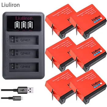 

1680mAh Gopro Hero 4 Battery Replacement + LED 3-Slots USB Charger for GoPro HERO4 GoPro AHDBT-401 Action Camera Bateria
