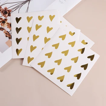 

80Pcs Bronzing Love Heart Sticker Seal Label Crafts Adhesive Multicolor Gift Boxes Handmade Christmas Festival Wedding Decor