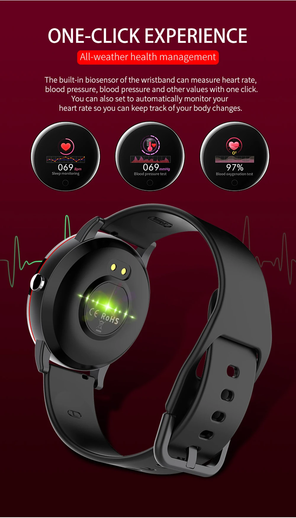 Y9 Смарт-часы для мужчин динамический UI тонкий металлический корпус IP68 водонепроницаемый монитор сердечного ритма кровяное давление Smartwatch для женщин для ОС Android