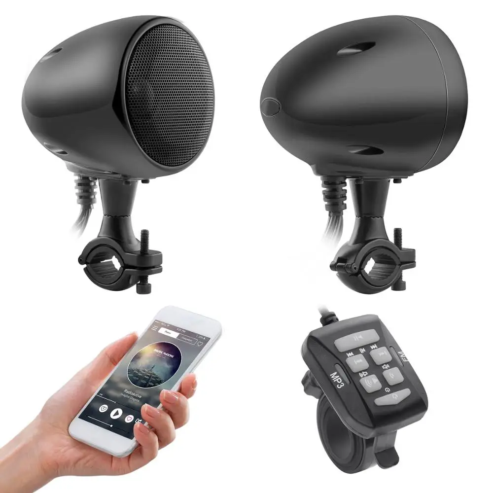Аудиосистема для мотоцикла/квадроцикла с Bluetooth FM-радио вход Aux проводное