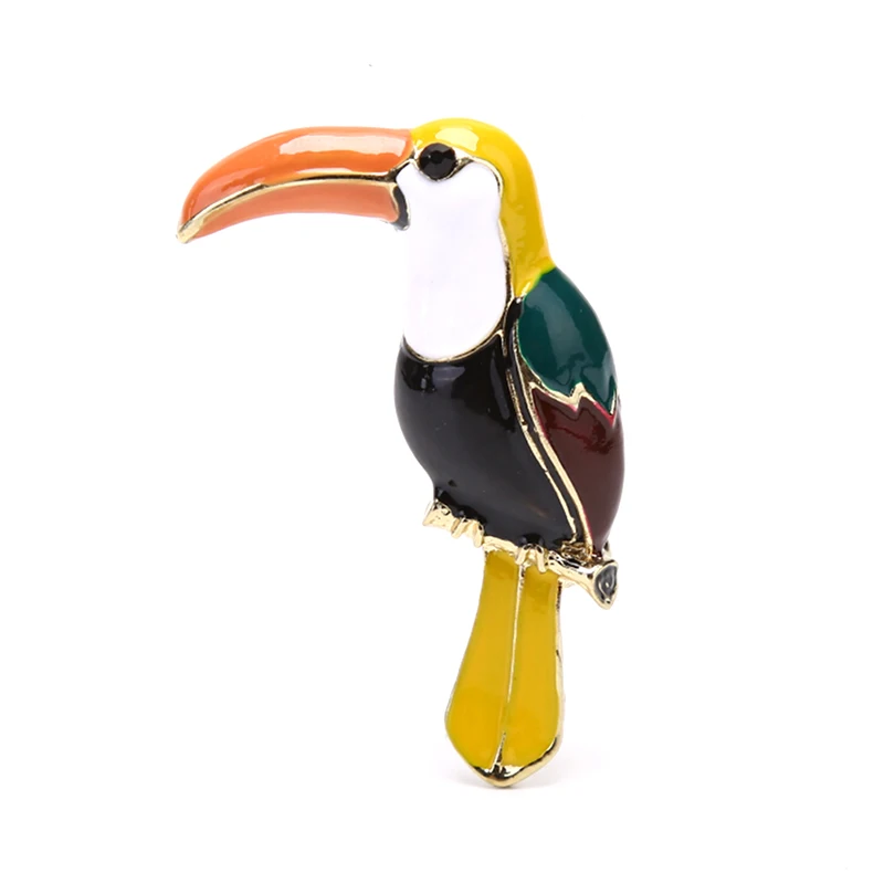 Брошь в форме дятла Lovely Toucan эмалированная черная брошь птицы аксессуары для