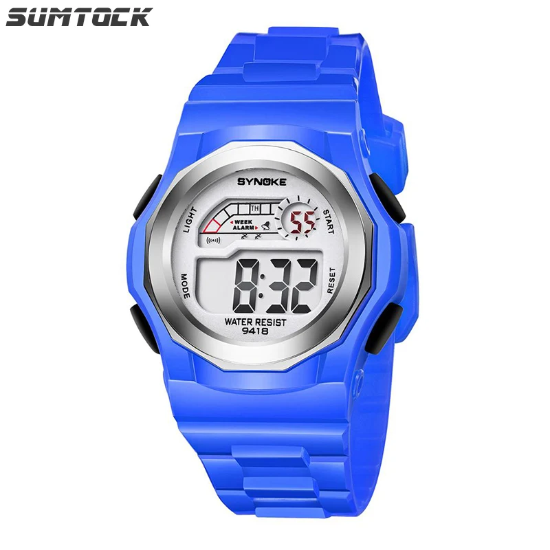 

SUMTOCK Girls Boys Watches Kids Digital Watch Boys Luminous Alarm Alarm Multi-function Children's Electronic Watch montre enfant