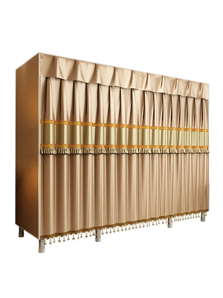 Wardrobe Simple Cloth Wardrobe Steel Pipe Thickening Reinforcement Thickening Steel Frame Double Fabric Hanging Wardrobe Storage Wardrobe Simple Cloth Wardrobe Steel Pipe Thickening Reinforcement Thickening Steel Frame Double Fabric Hanging Wardrobe Storage