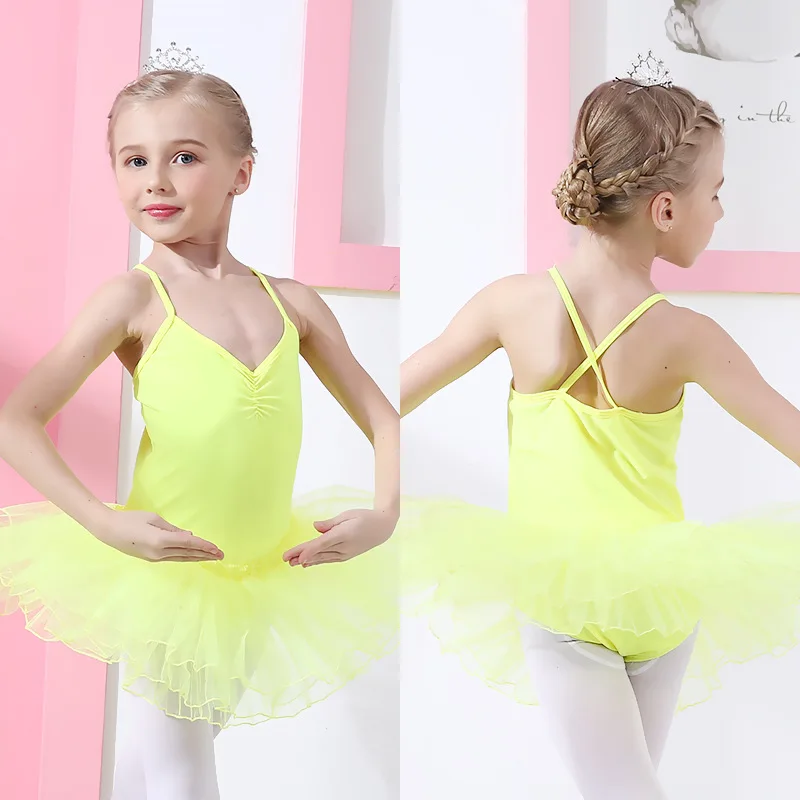 2021 Newest Vestido de Ballet de 7 colores para niñas, Ropa de baile para  niñas, trajes de Ballet para bailar leotardo chica - AliExpress