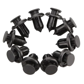 

10pcs/lot Nylon Push Rivet Screw Fastener Clip for Honda Accord CRV Civic Retainer Black For Bumper Fender Plastic