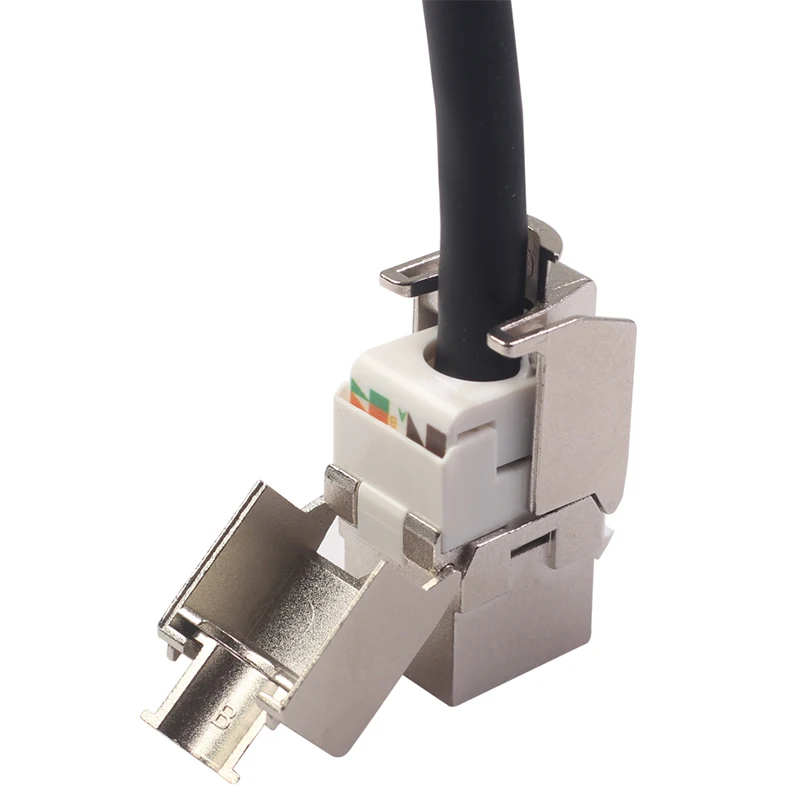 20 шт сетевой RJ45 Cat6 модуль 360 градусов полностью экранированный RJ45 разъем для LSA