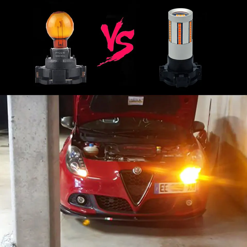 NSLUMO LED Front Indicator Bulbs Amber Turn Signal Light PY24W For BM/W 3 Series E90 E91 LCI 5 Series F10 F11 X3 X4 X5 X6 M3 PY24W Led Amber Side - View #10