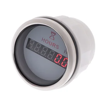 

Car Boat 52mm Digital Hour Meter With Red Backlight ​Time Hours Gauge For Marine Auto Engine Hour Meters