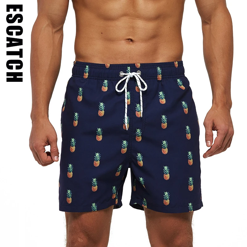 Summer Mens Shorts Fashion Polyester Quick Dry Board Shorts Male Sport Gym Swimsuit Surf Swim Trunks For Man
