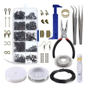 

Handcrafted Jewelry Tools Set DIY Necklace Bracelet Earrings Keychain Making Accessories 517F