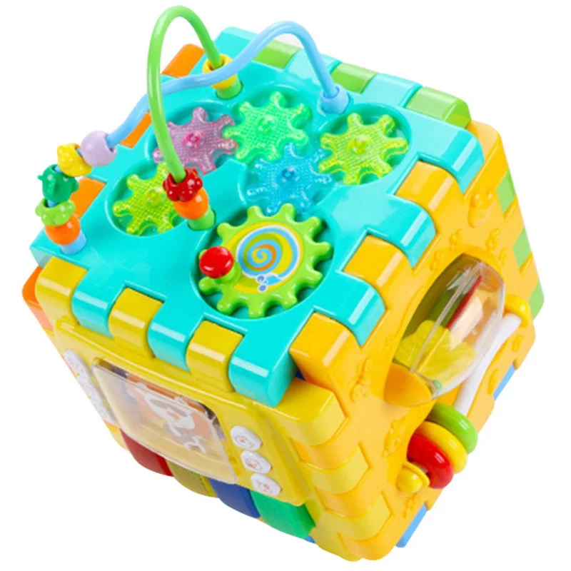 LOOZYKIT развивающие игрушки 1-2-3 лет строительные блоки куб дети Шестигранная коробка мальчики и девочки форма сопряжение подарок для детей