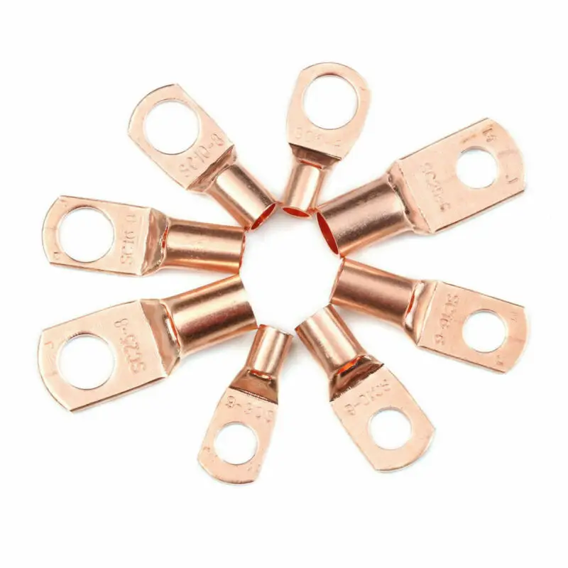 

140x Copper Lug Wire Ring Crimp Terminals Heat Shrink Tubing Welding Connectors