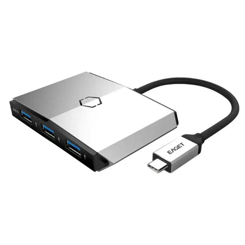 Eaget CH35 4 порта usb type C компьютерный хаб 3 USB 3,0 адаптер кардридер док-станция зарядный разветвитель для рабочего стола ноутбук Laptop персональный компьютер