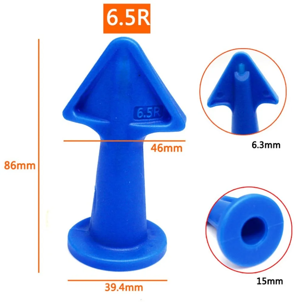 3Pcs glue nozzle scraper caulking grout sealant surface treatment cleaning makeup remover glue nozzle 6.5R + 10R + 13R 30J14 (5)