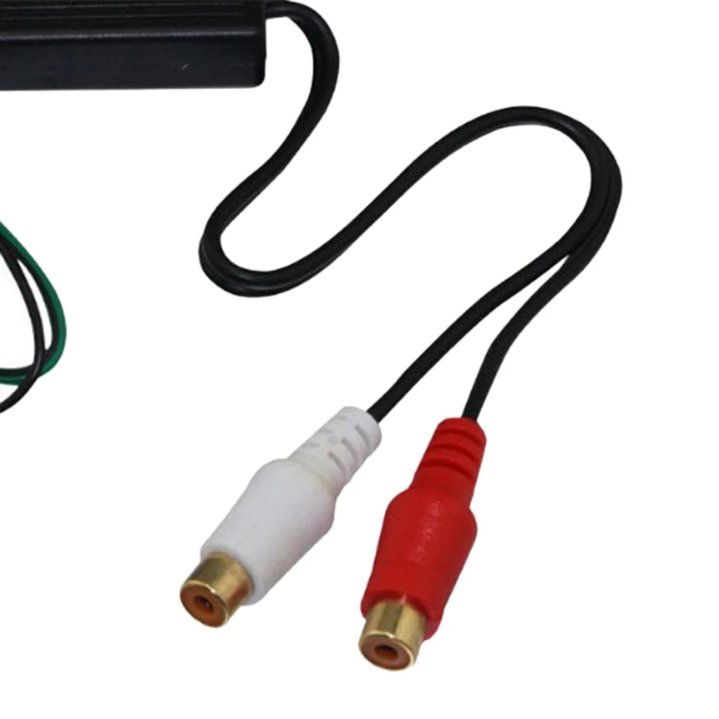AUDIO VIDEO CAR SPEAKER WIRE TO RCA HI/LOW ADAPTER CONVERTER LINE LEVEL OUTPUT