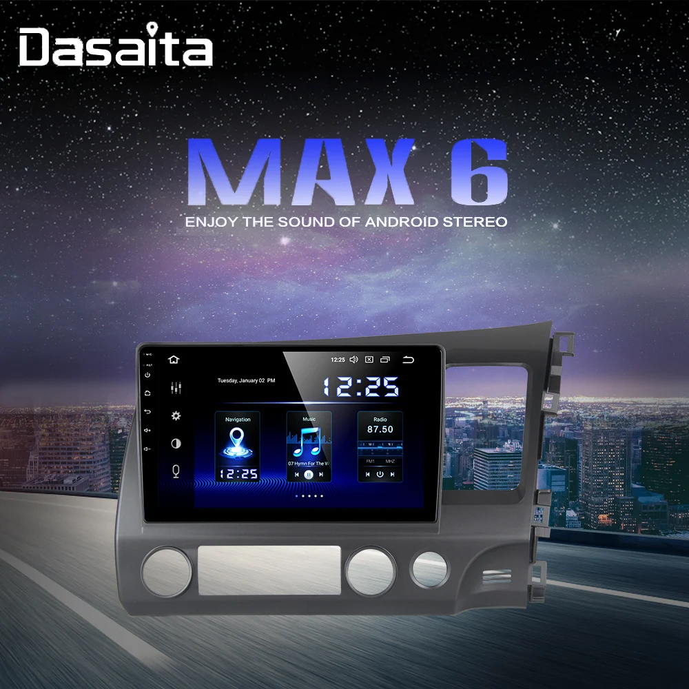 Автомагнитола 1 Din 10 2 дюйма Android 0 для Honda Civic 2006 2007 2008 2009 2010 2011 Bluetooth GPS-навигация