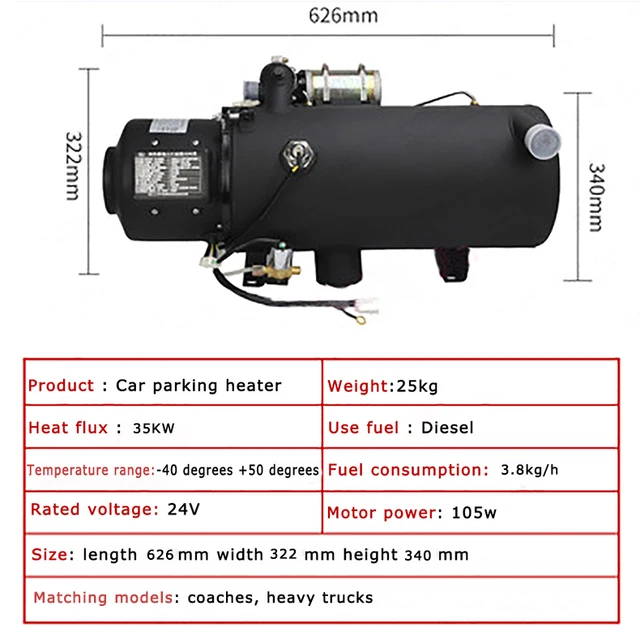 10 Kw Wasser Standheizung für LKW, Motor in großer Höhe von