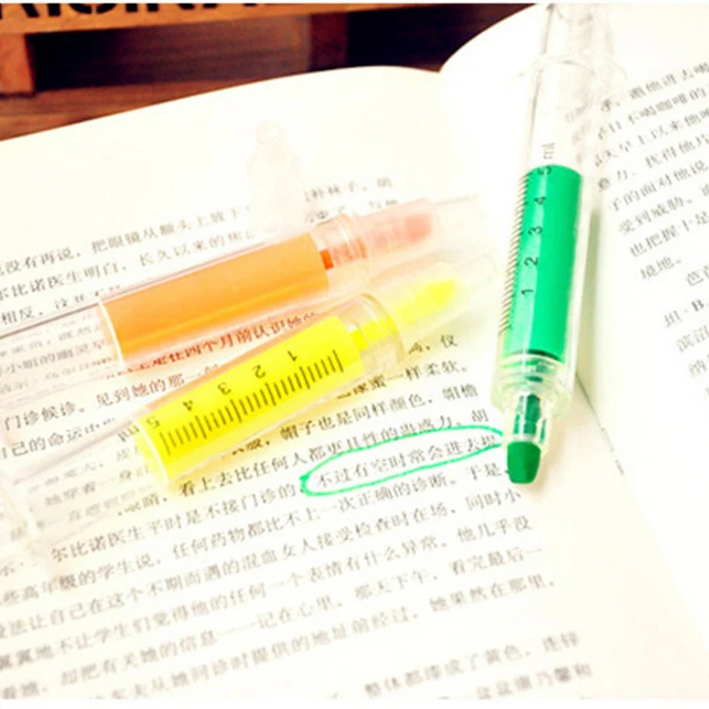 Шприц Хайлайтер для детей детские игрушки рисования милые школьные