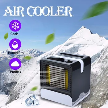 

car air conditioning fan Portable air conditioner cooler Water cooling fan 17.1X15X15.1cm with night light mode 150mL Water tank