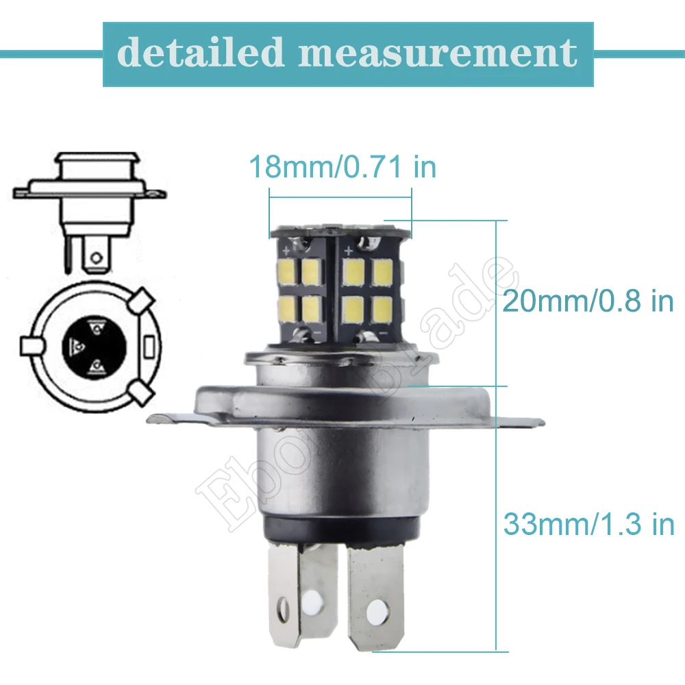6V H4 HB2 9003 LED  30SMD   Ʈ Ʈ ȭƮ 6000K  ο      Ʈ  , ǽ