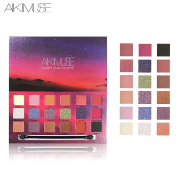 

AIKIMUSE Eyeshadow Palette 18 Color Sequin Matte Pearlescent Matte Easy To Color Beginner Beauty Waterproof Makeup TSLM1