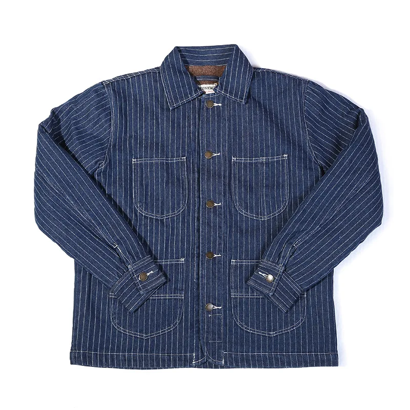 Workwear Retro Stripes Blue Men's Jackets Thickened Wool Denim Jacket Cotton Winter Outdoor Polar Fleece Coat Men with Pockets
Workwear Retro Stripes Blue Men's Jackets Thickened Wool Denim Jacket Cotton Winter Outdoor Polar Fleece Coat Men with Pockets