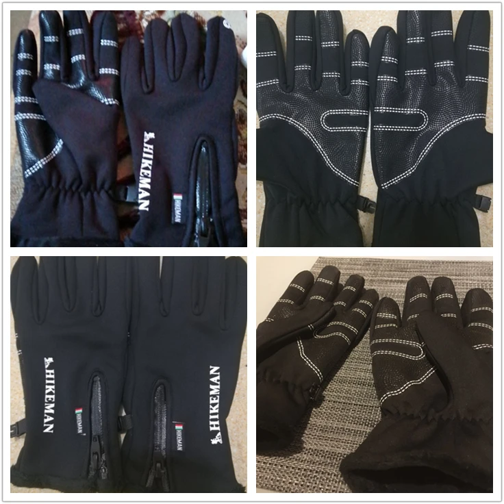 YSDNCHI водонепроницаемые перчатки с сенсорным экраном для бега Зимние Мужские Женские ветрозащитные мотоциклетные рукавицы Нескользящие теплые перчатки