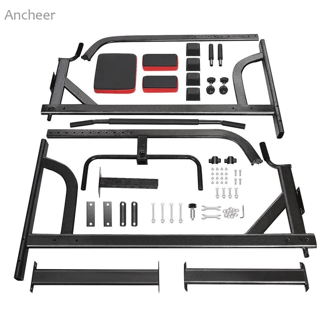 Details about   Ancheer Adjustable Abs Workout Knee Crunch Triceps Station Power Tower 