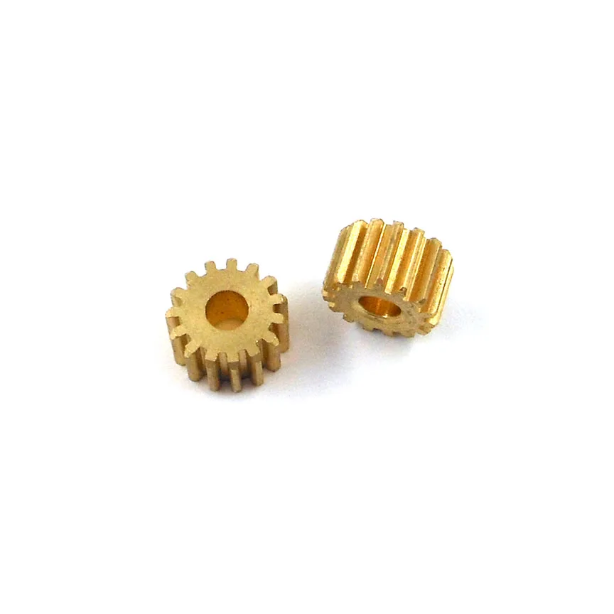 152A 0.4M Copper Pinion 15 Tooth OD=6.8mm Shaft Hole 1.98mm Metal Motor Gears