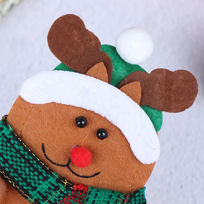 8pcs Christmas Decorations Snowman Tableware Holder bag Fork Knife Cover Pocket