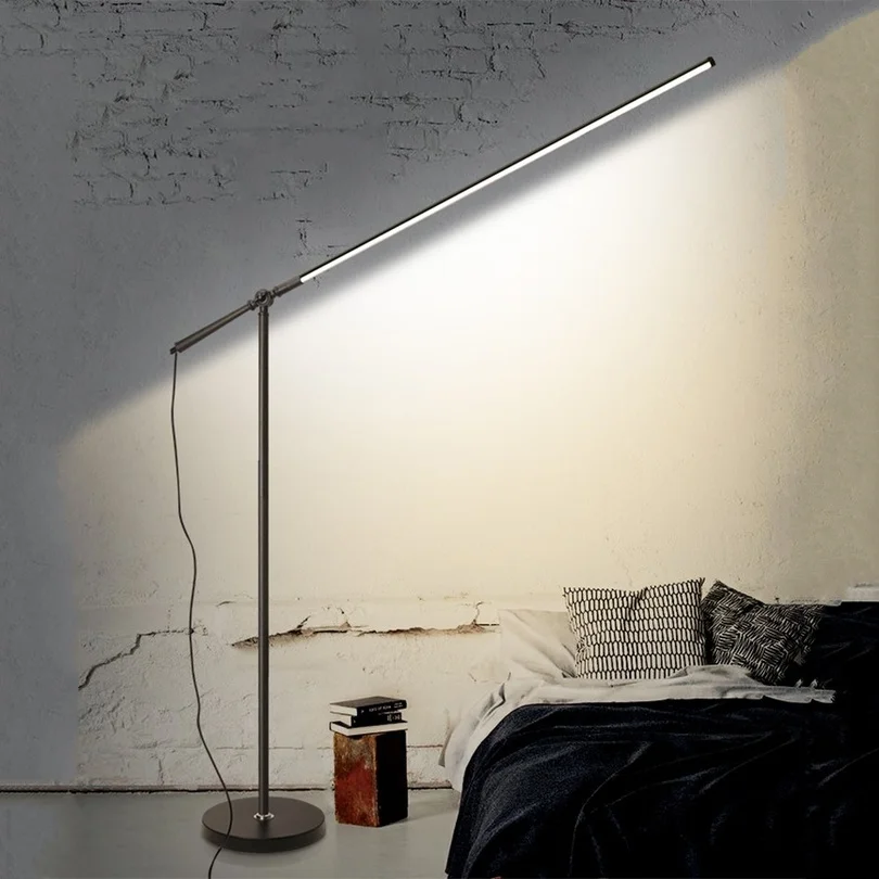 Современный скандинавский светодиодный напольный светильник, простой Ins, для спальни, напольный светильник, для гостиной, с дистанционным управлением, стоящий светильник, вращающийся светильник ing