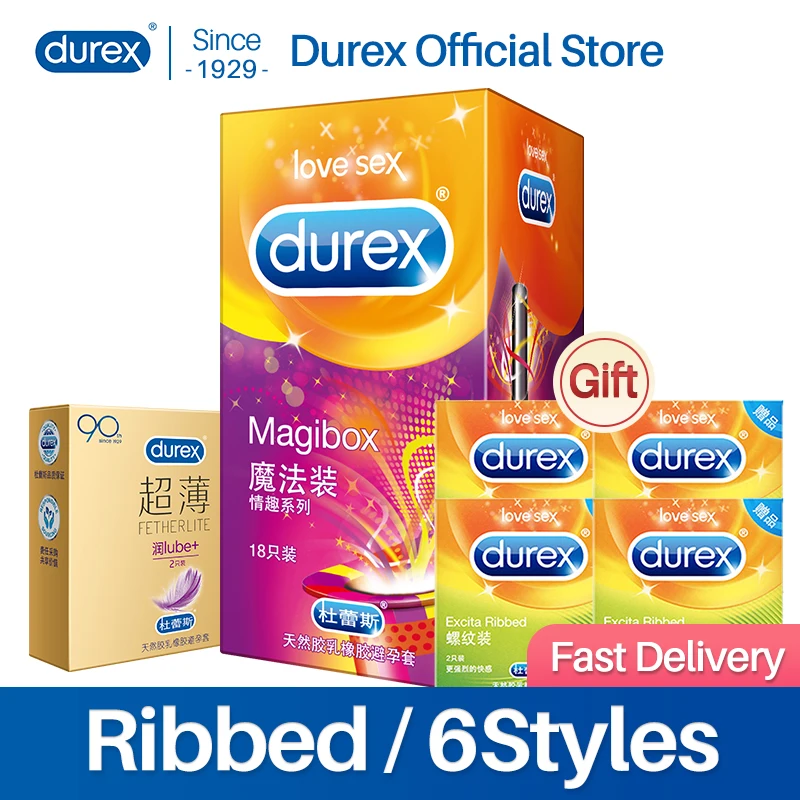 Durex шипованные презервативы для мужчин ледяной огонь смешанный 4 стиля крупные