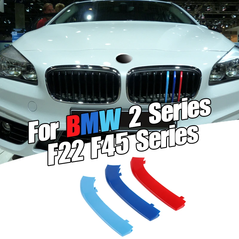 3 шт автомобильный 3D M Стайлинг передняя решетка отделка для BMW 2 серии F22 F45 бампер