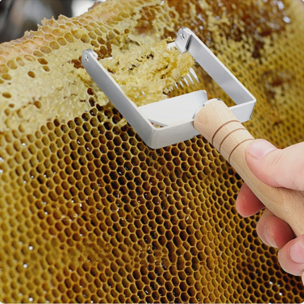 Инструмент пчеловода из нержавеющей стали разворачивающая вилка сбалансированный нож-скребок для пчеловодов с деревянной ручкой медовый экстрактор оборудование для пчеловодства