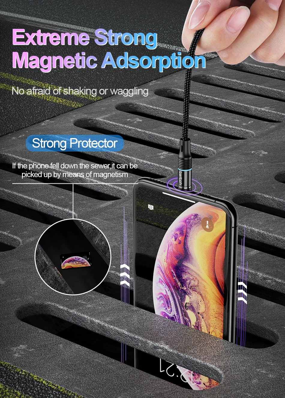 Магнитный кабель Twitch usb type-C кабель для samsung S10 huawei Xiaomi Быстрая зарядка type-C зарядный провод USB C магнит