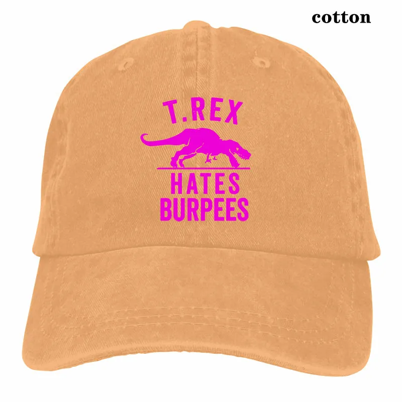 T Rex Hate Burpees(3) бейсбольная кепка для мужчин и женщин, Кепка-Дальнобойщик, модная Регулируемая Кепка - Цвет: 3-Natural
