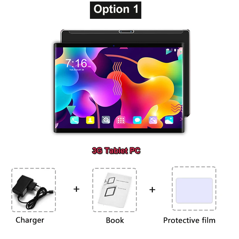 Комплект 1 10.1 inch 3G/4G LTE Tablet PC Google store Android 9 Octa core 6GB+128GB 1280*800 IPS Dual SIM Card WIFI Smart Phone tablets 10" - Комплект: Комплект 1