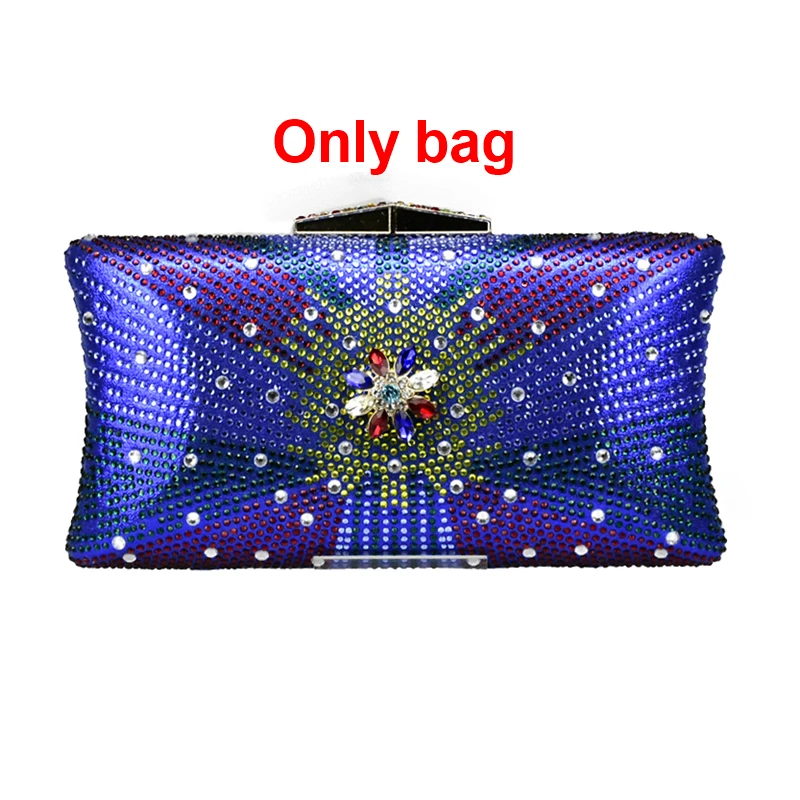 Blue bag only Последний черный Цвет в комплекте комплект из обуви и сумки в каблуки итальянская обувь и сумочка в комплекте; комплект из туфель и сумочки в стразы; Свадебная обувь - Цвет: Blue bag only