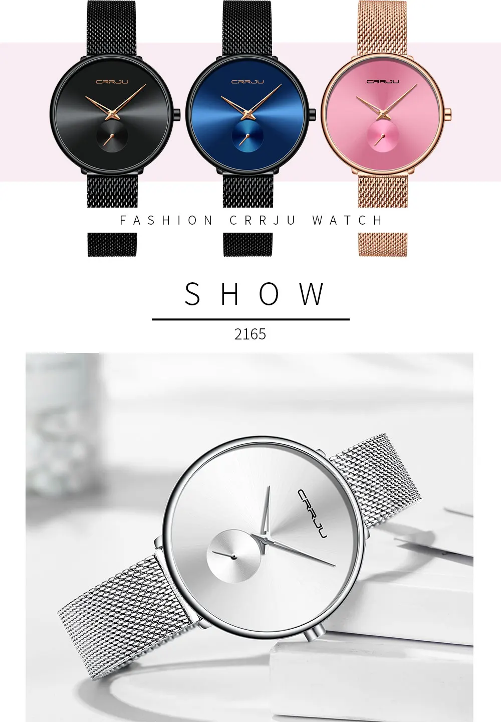 CRRJU женские часы люксовый бренд ультра-тонкий браслет женские часы модные повседневные часы женские наручные часы relogio feminino