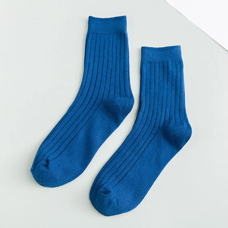 LKWDer/3 пары мужских носков; сезон осень-весна; повседневные длинные хлопковые Дышащие Носки ярких цветов; однотонные носки с круглым вырезом; Calcetines Meias - Цвет: H