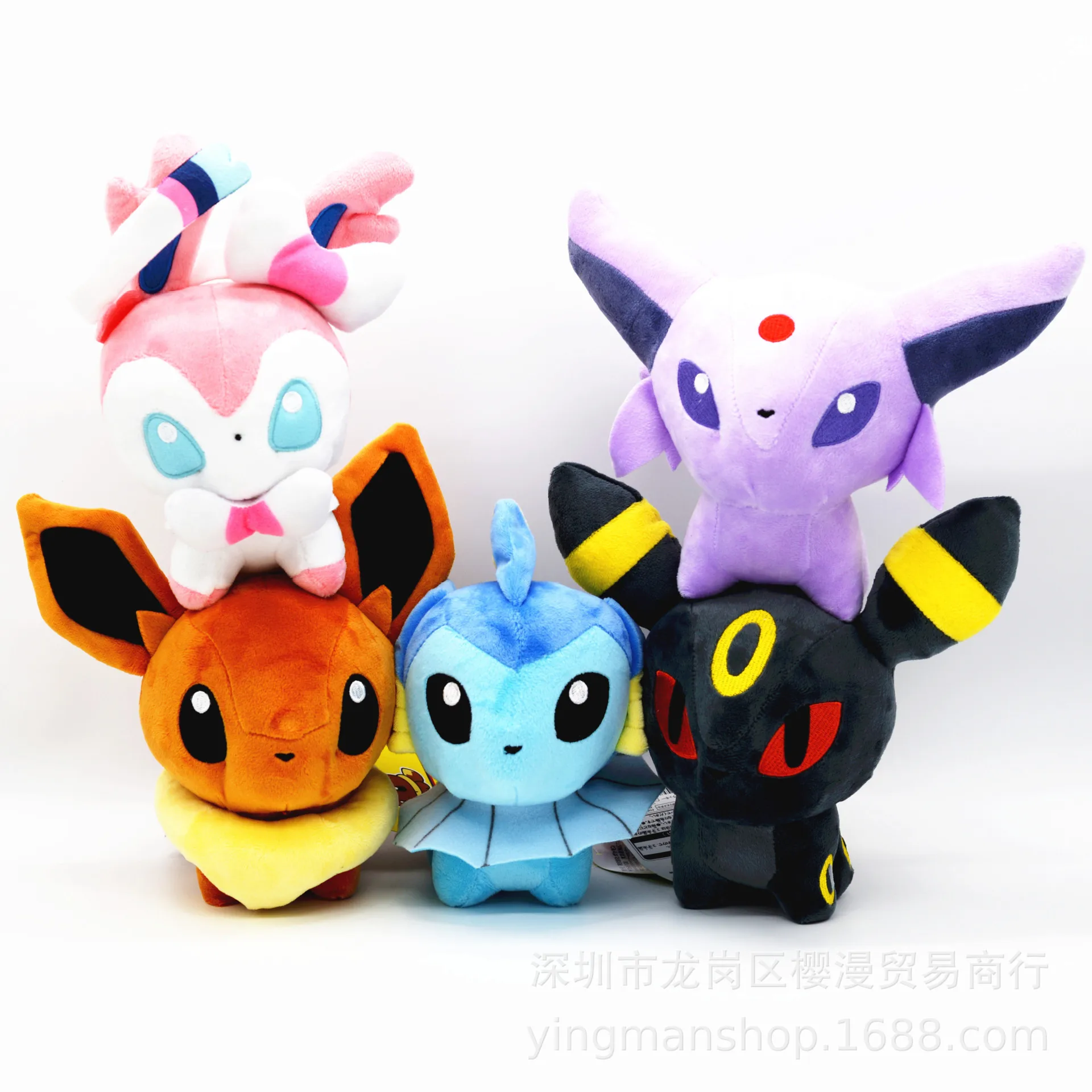 5 шт./компл. Иви Семья вода камень гром Камень Кремень pokemones цифры Мягкие плюшевые игрушки для детей, подарок