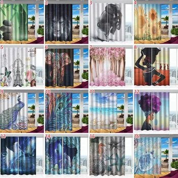 

New 3D Print Window Curtains Multiple styles 3D Curtain 150*166cm 2Pcs/Set Window Curtain Modern bedroom Living Room Curtains