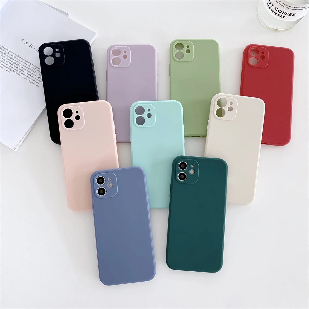 Custodia Quadrata In Silicone Liquido Per Samsung Galaxy S21 S20 Fe S10 Nota 10 20 Ultra A7 2018 J3 J5 J7 Pro J2 Prime J4 J6 Plus Cover