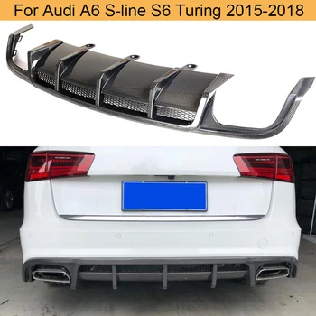 

Carbon Fiber Car Rear Bumper Diffuser Lip for Audi A6 Sline S6 Hatchback Avant Touring 2015-2018 Car Rear Bumper Diffuser Lip