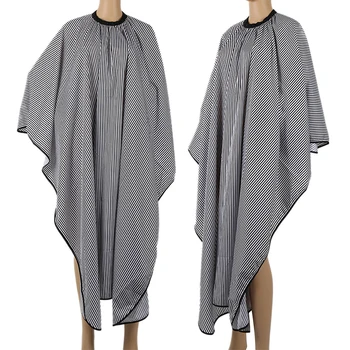 

High Quality Barber Hairdressing Gown Strip Haircut Gown Salon Styling Cutting Shampoo Hair Cape Cloth Strip Barber Styling Tool