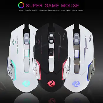 

K8 Wireless Silent LED Backlit USB Optical Ergonomic Gaming Mouse PC Computer Mouse For imac For pro For macbook laptop