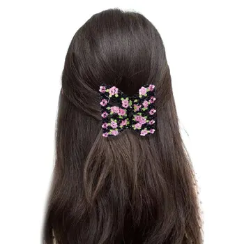 

1pc Hair Comb Rose Shaped Double Row Magic Clips Hair Slide Combs Inserted Comb Double Comb for Women Ladies