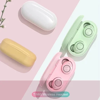 

TW60 Portable TWS Wireless Bluetooth Headset Headphones 5.0 Earphones Touch Pop-up True Mini Earbuds Earpiece for Huawei Xiaomi