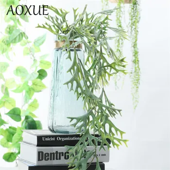 

AOXUE simulation flower plastic antler glue rattan wall hanging artificial plastic fake flower home decoration photography prop
